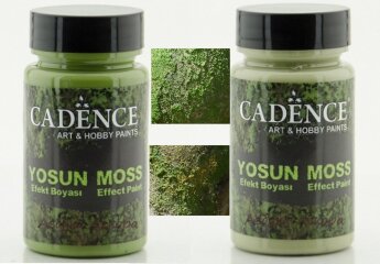 Краска текстурная эффект мха Cadence Moss Effect Paint в наборе цвета тёмно-зелёный + светло-зелёный 2х90 мл