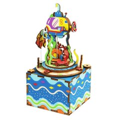 Деревянный 3D конструктор - музыкальная шкатулка Robotime "Под водой"