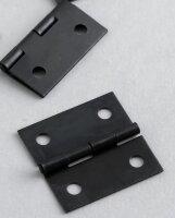 Петля для шкатулки металл с прямыми углами черная - 2 шт. 2,5х2,5 см